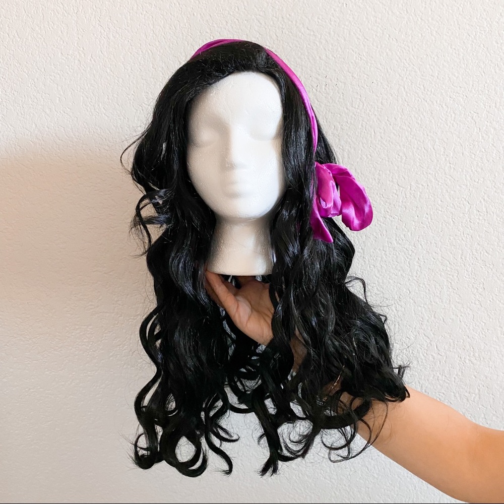 Insert Name Here Disney Esmeralda Long Black Curly Halloween Cosplay Costume Wig